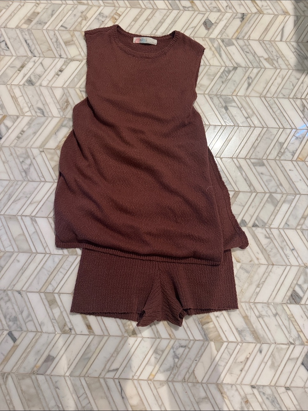 Free People Miranda Sweater Set in Chocolate Brown